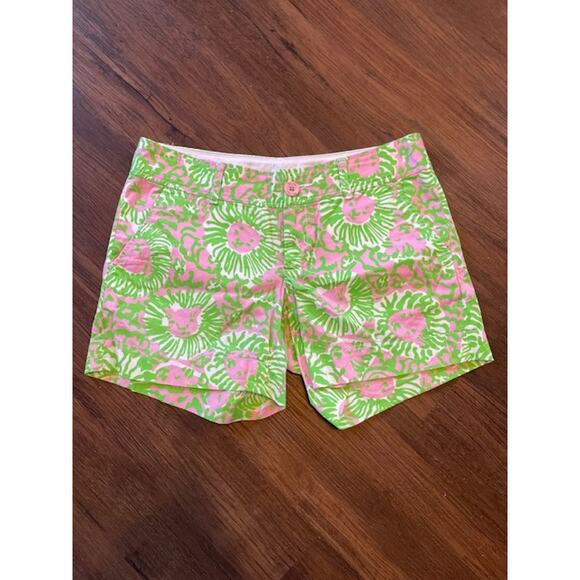 Lilly Pulitzer‎ Size 2 Callahan Shorts Sunnyside Lion - Picture 1 of 5